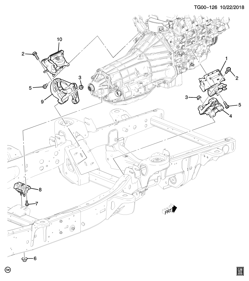 GM 11604852 NUT,TRANS MT