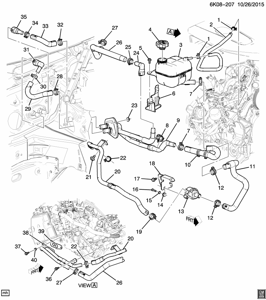 GM 12712477 PIPE ASM-HTR INL & OTLT