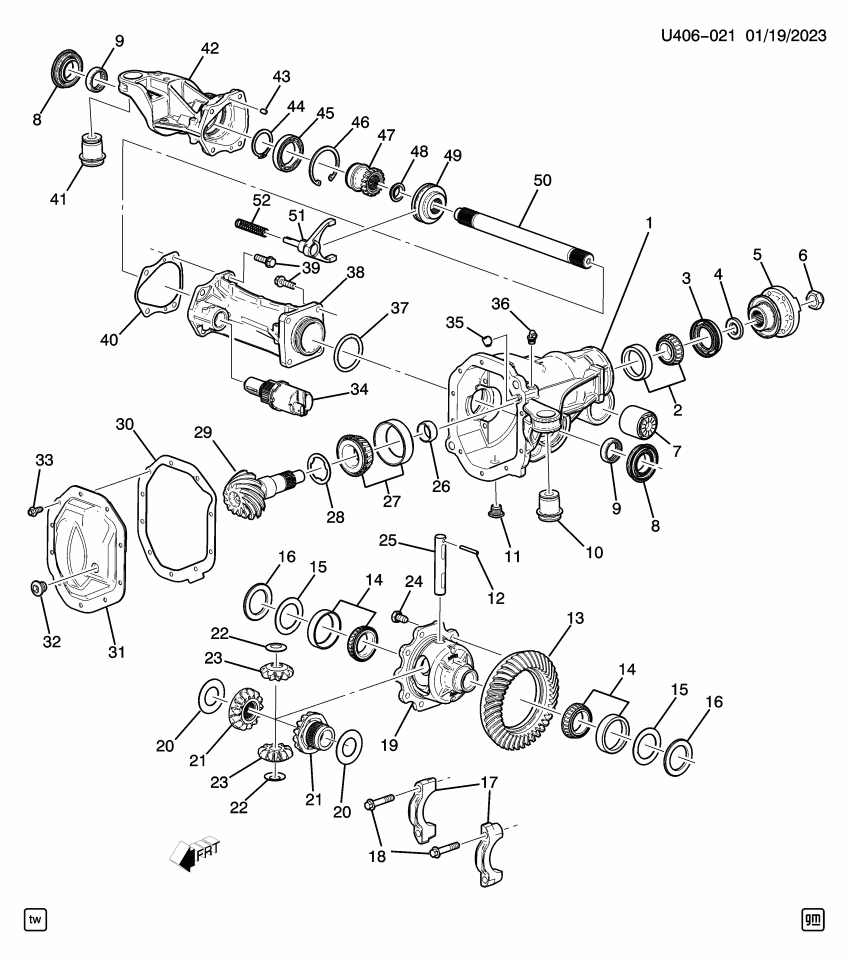 GM 84937887 GASKET-FRT WHL DRV INTER SHF HSG