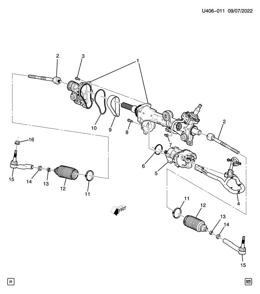GM 86544642 GEAR ASM,ELEC BELT DRV RACK & PINION STRG