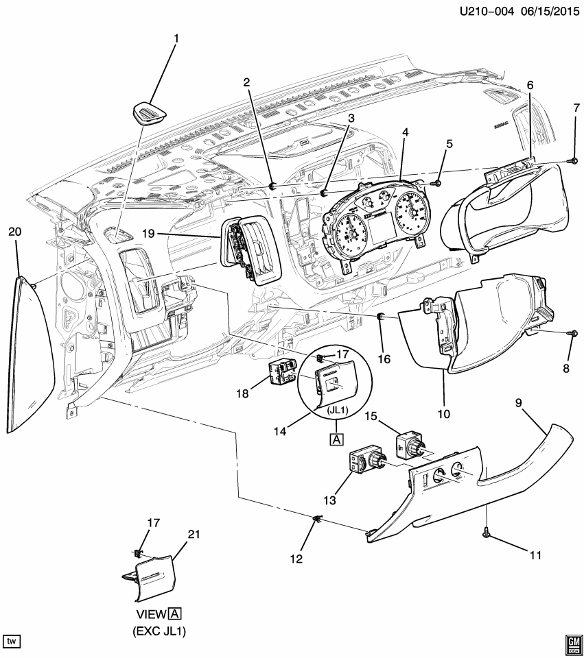 GM 84257747 Instrument Cluster