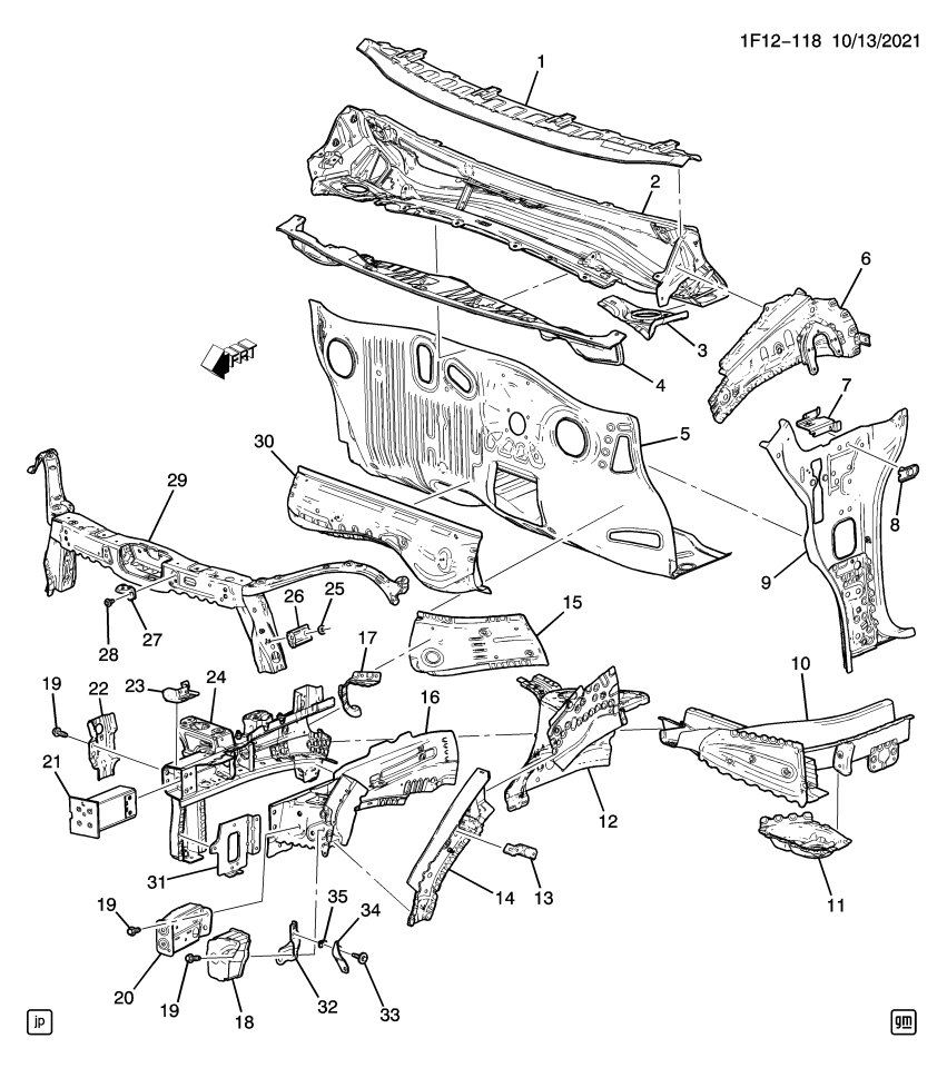GM 42557984 BRACKET ASM-F/CMPT S/RL
