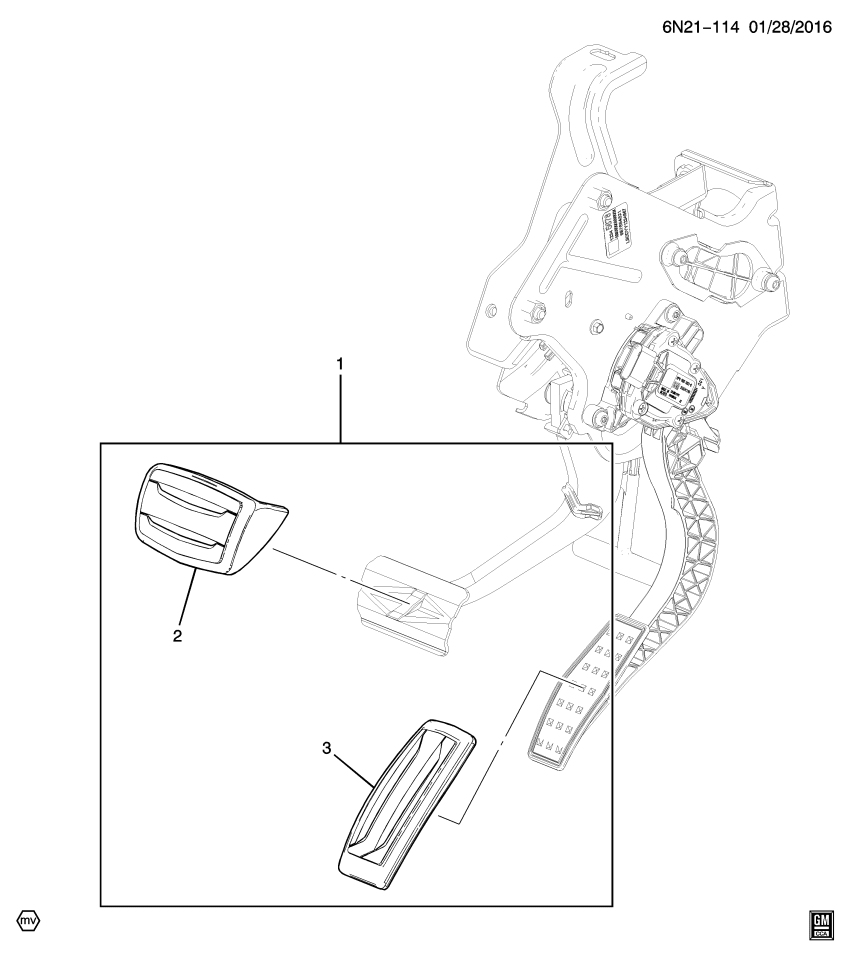 GM 23225970 PAD-BRK PED