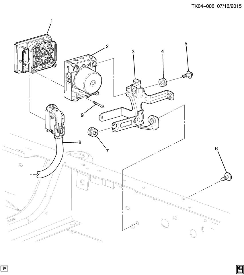 GM 22777385 Bolt/Screw-Brake Pressure Mod Valve