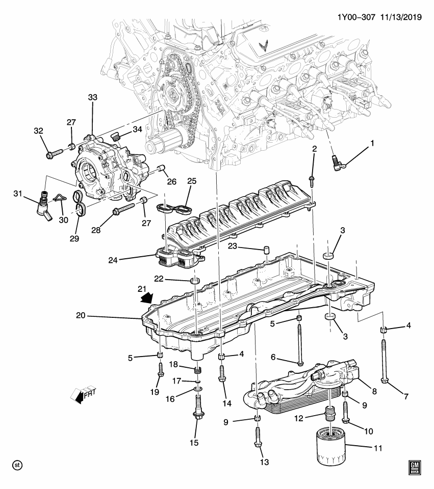 GM 12664292 Retainer-Oil Pump Flow Control Solenoid Valve