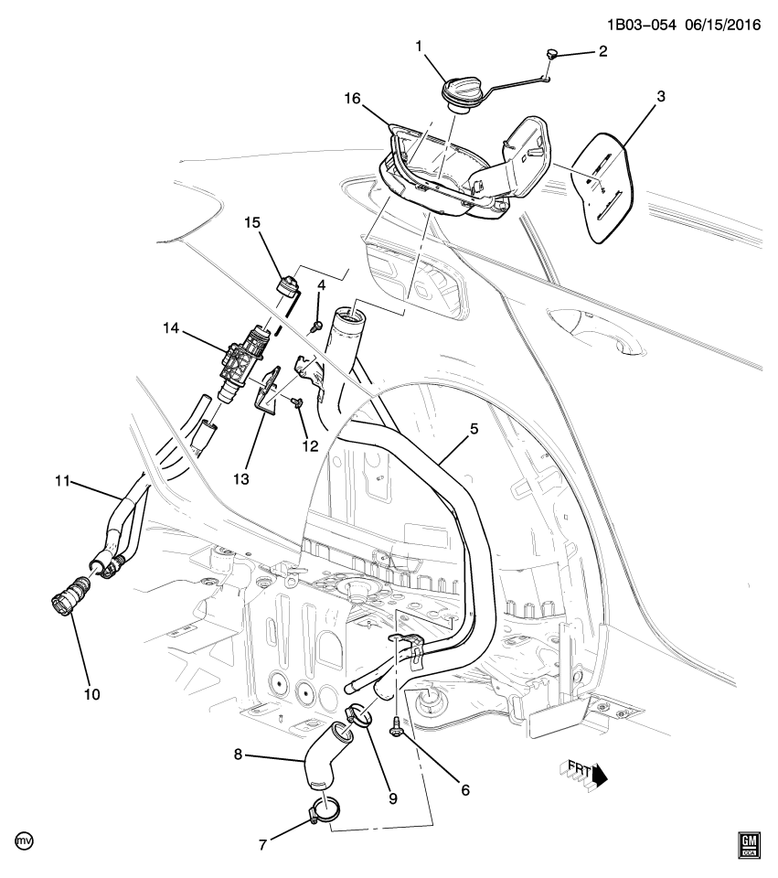 GM 39103756 BRACKET-EMIS RDCN FLUID TK OPG FIL