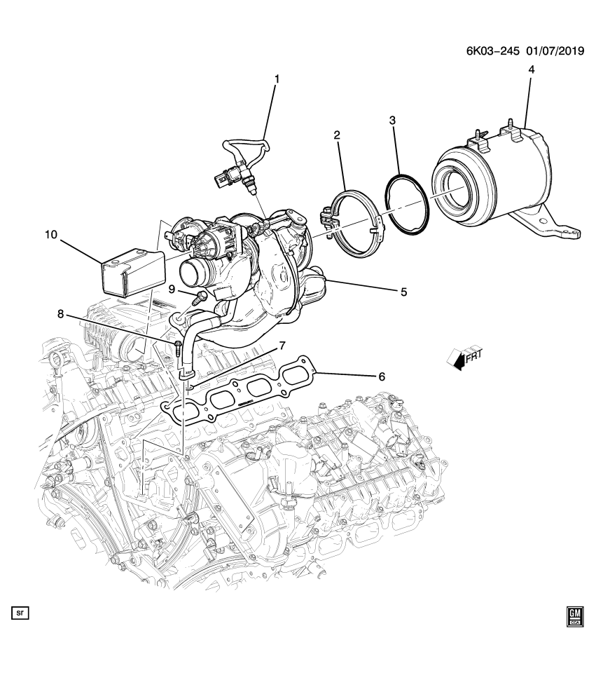 GM 12698233 Manifold Gasket