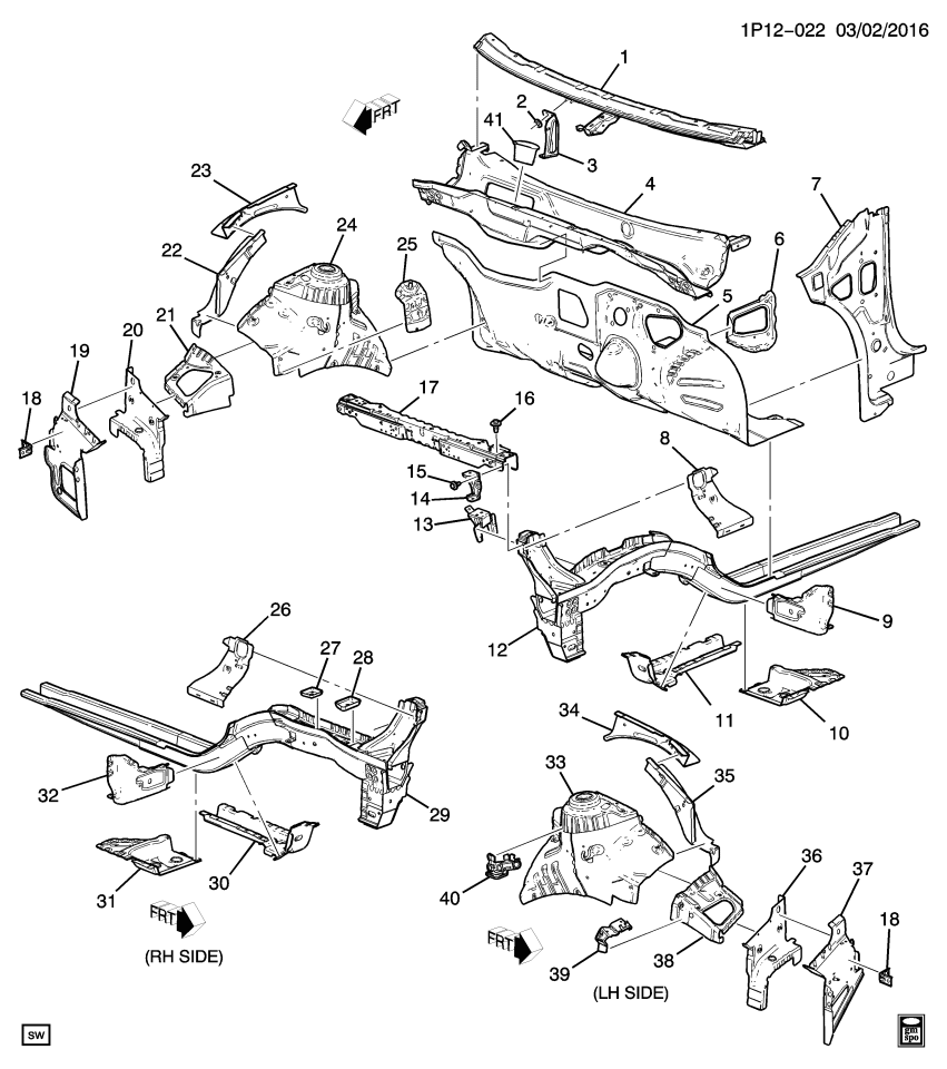 GM 96845575 Bracket-Headlamp Mount Panel Outer