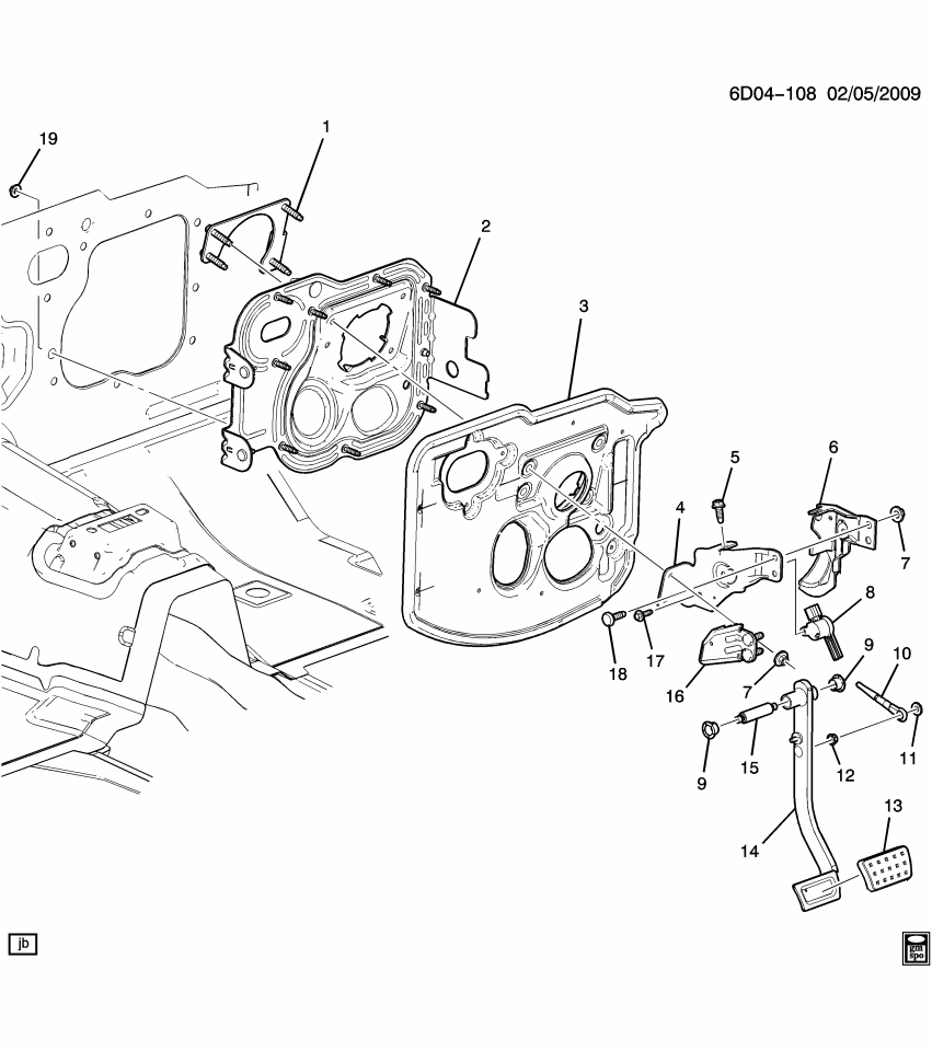 GM 10434956 Bushing-Brake Pedal Push Rod