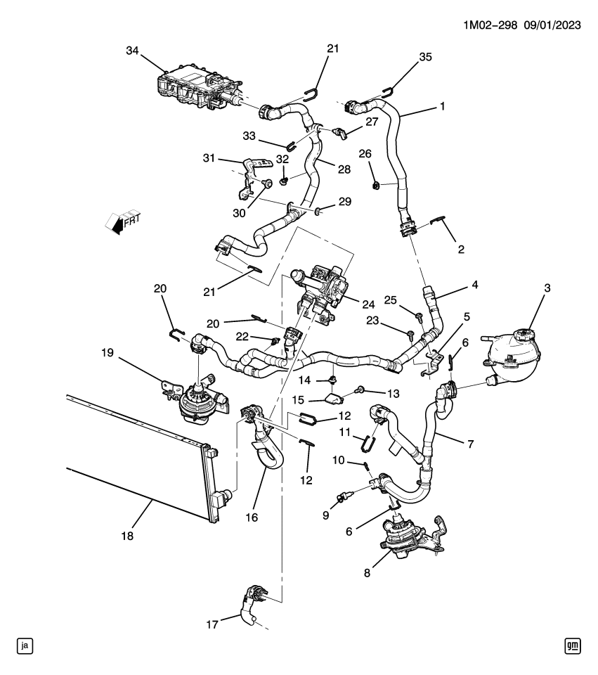 GM 85579313 STRAP-DRV MOT CONT MDL COOL PUMP HOSE
