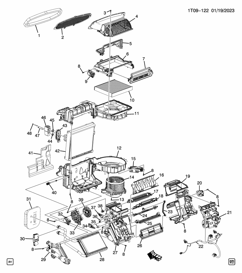 GM 42812108 BRACKET-HTR CORE TUBE