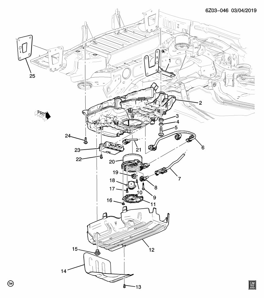 GM 84697057 SHIELD-EMIS RDCN FLUID TK