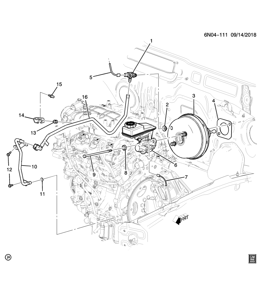 GM 23491855 Bracket-Power Brake Booster Vacuum Pipe