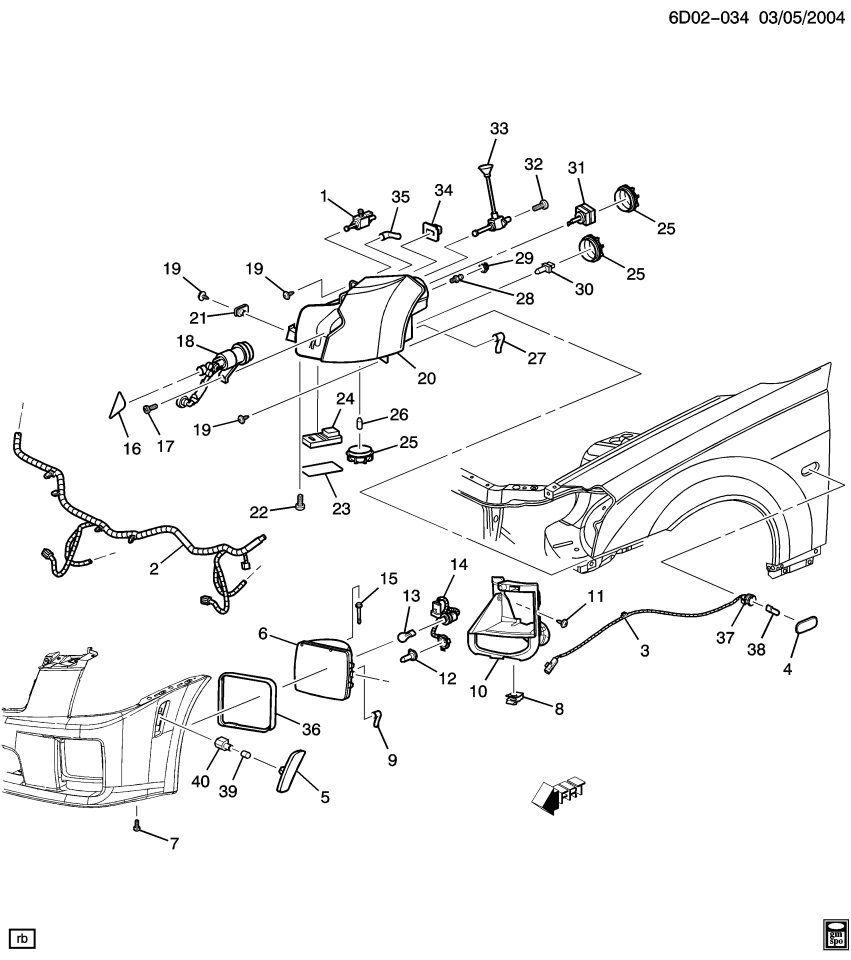 GM 15930598 Lamp, Front Side Turn Signal
