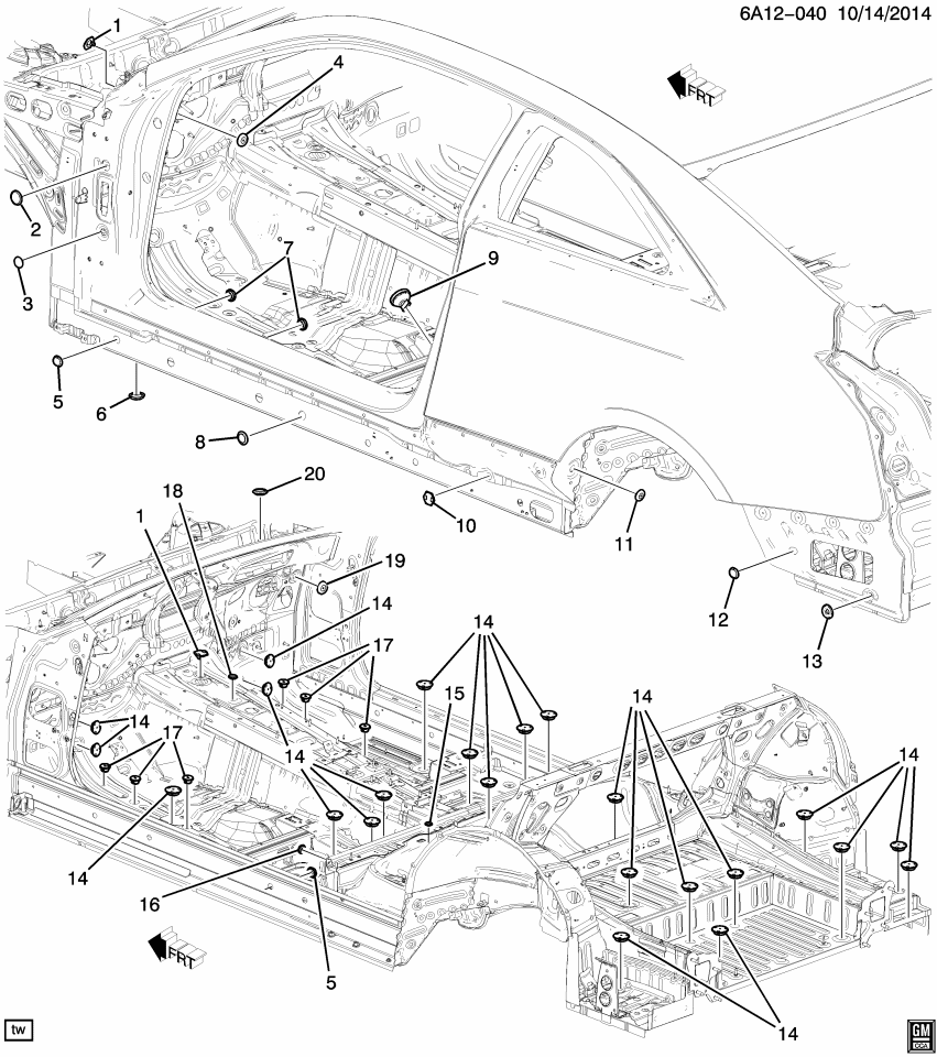 GM 22917905 Plug-Clutch Cable Hole