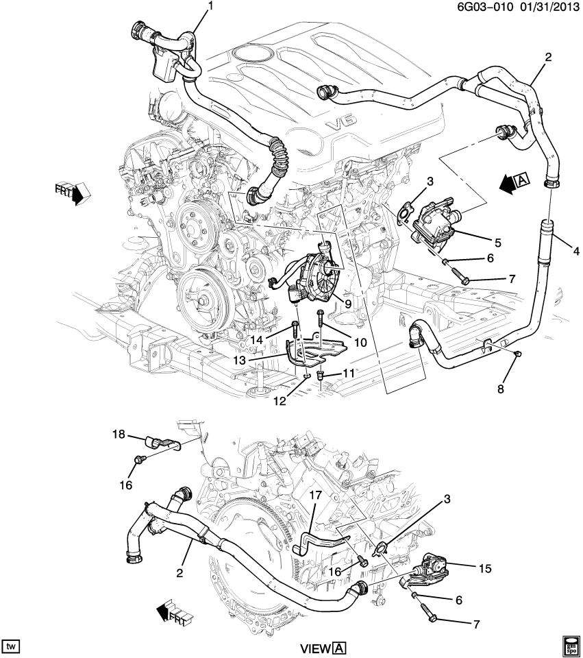 GM 22812899 Pipe Asm-Secondary Air Injection