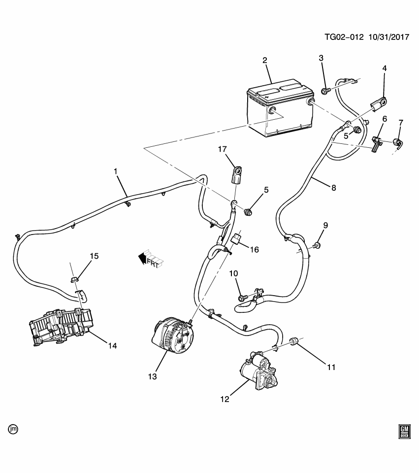 GM 84253107 Cable Asm-Battery Positive