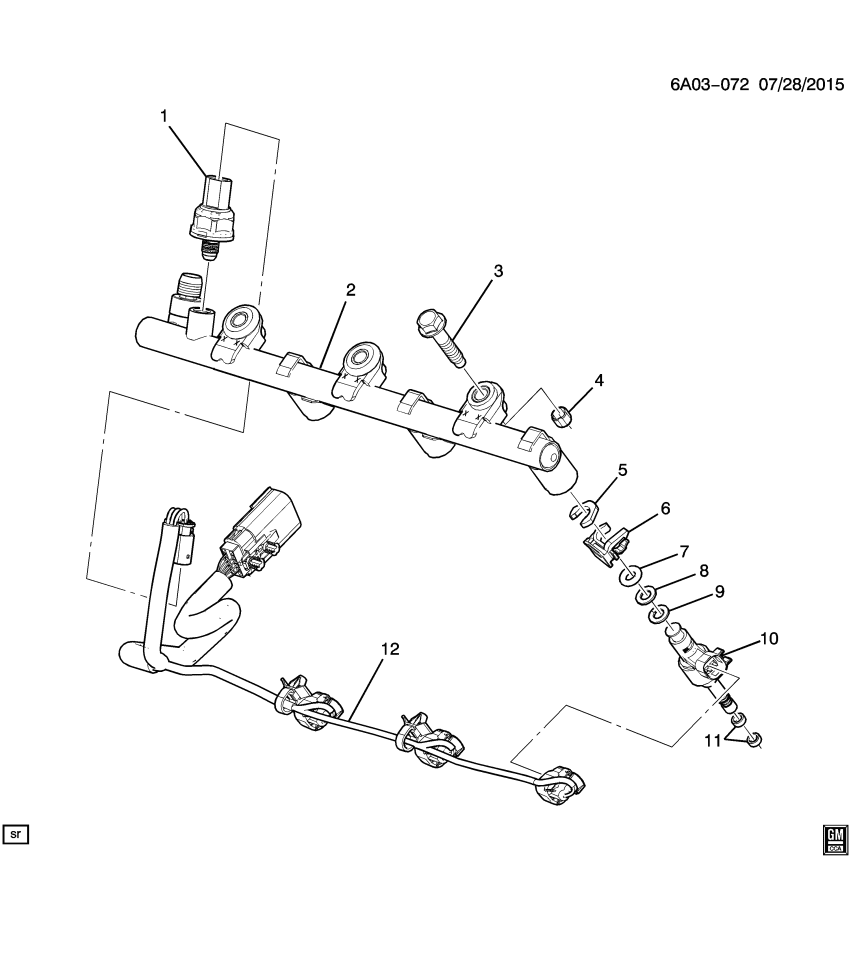 GM 12690811 HARNESS ASM-F/INJR WRG