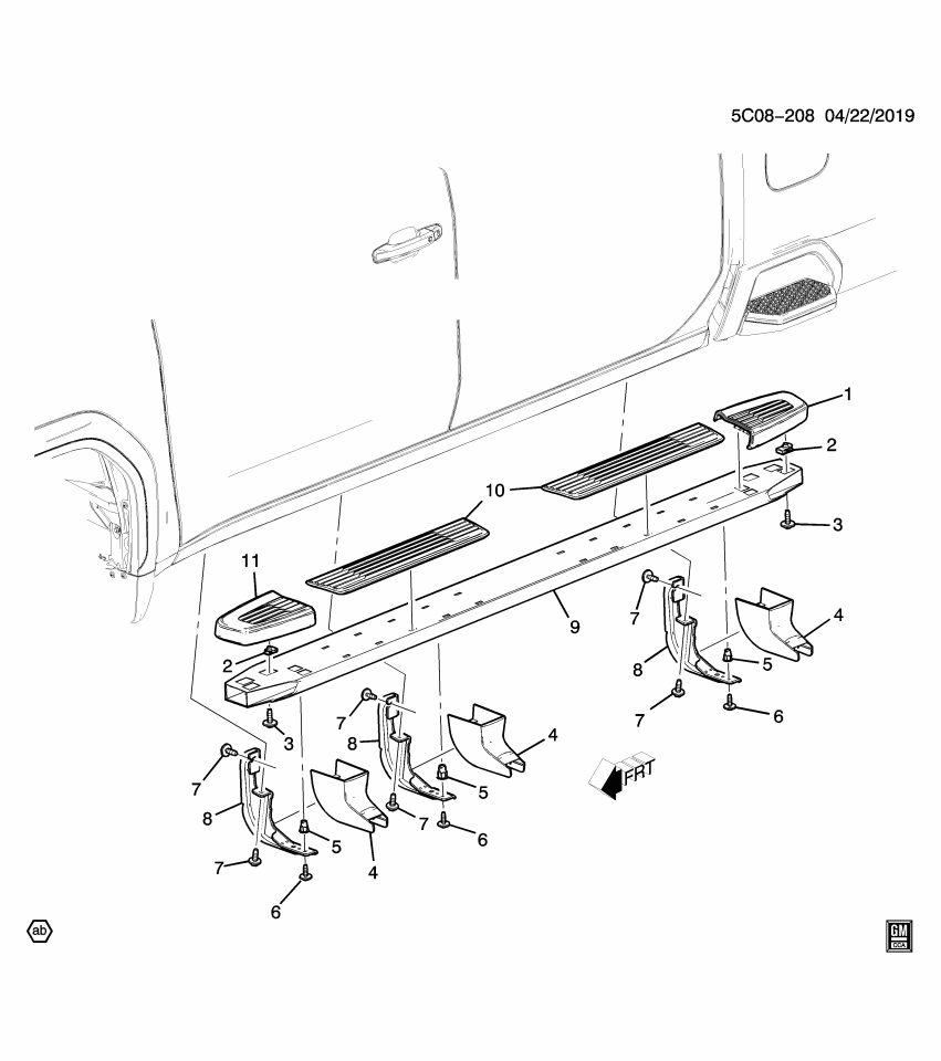 GM 84676718 STEP ASM-ASST *CHROME M