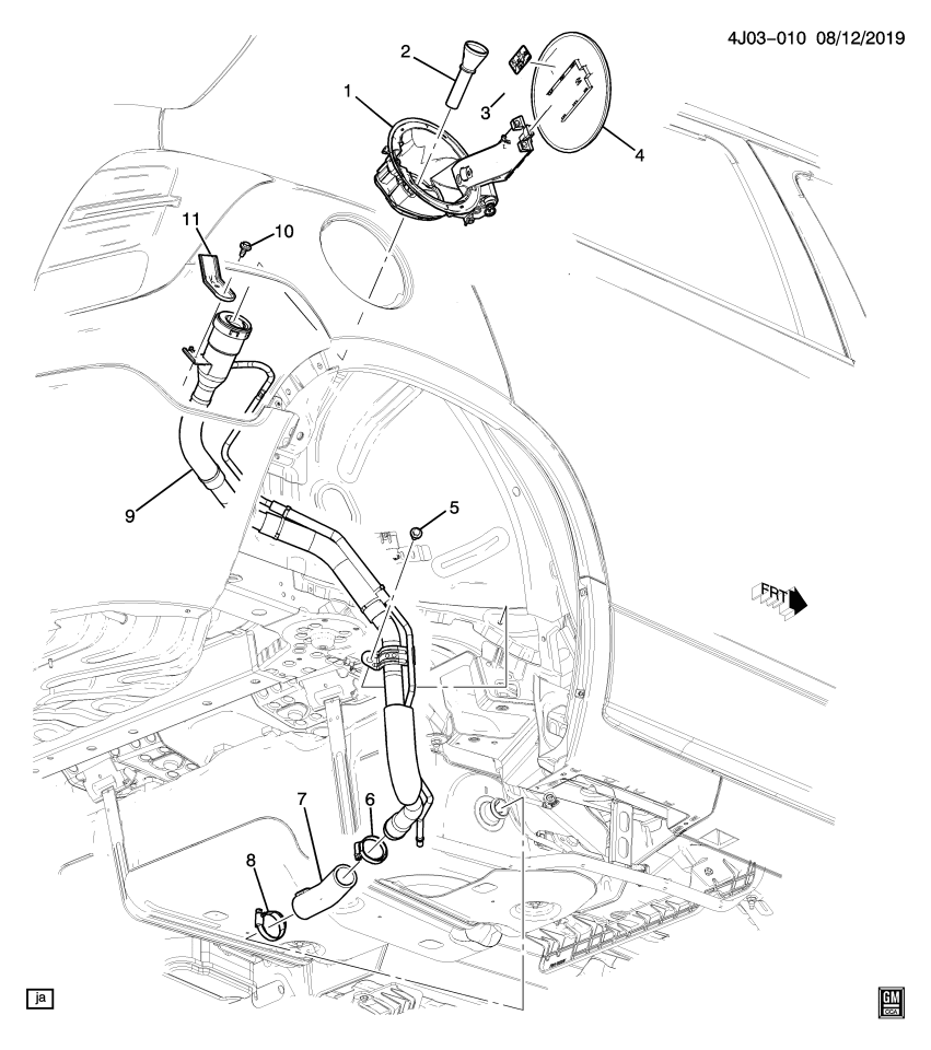 GM 11601981 Bolt, Fuel Tank Filler Pipe