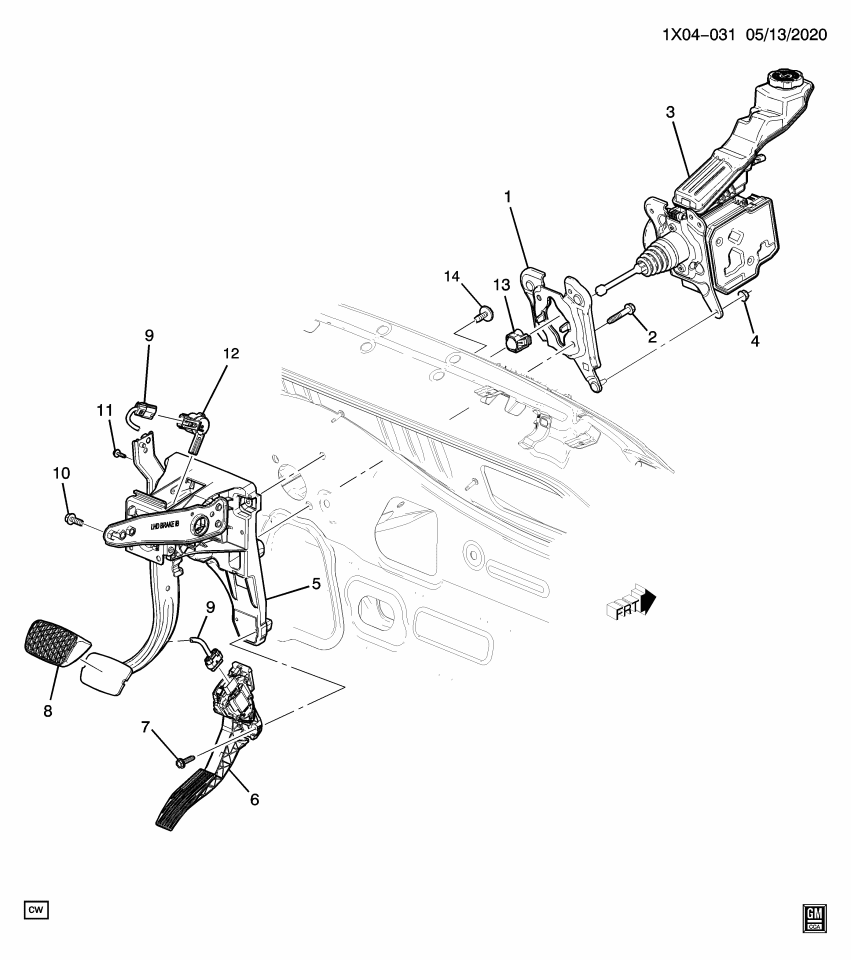 GM 84083749 Retainer-Brake Pedal Push Rod
