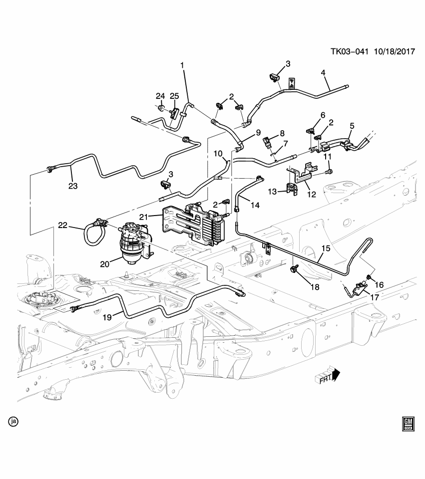 GM 84077196 Bracket Asm-Fuel Feed & Return Front Hose