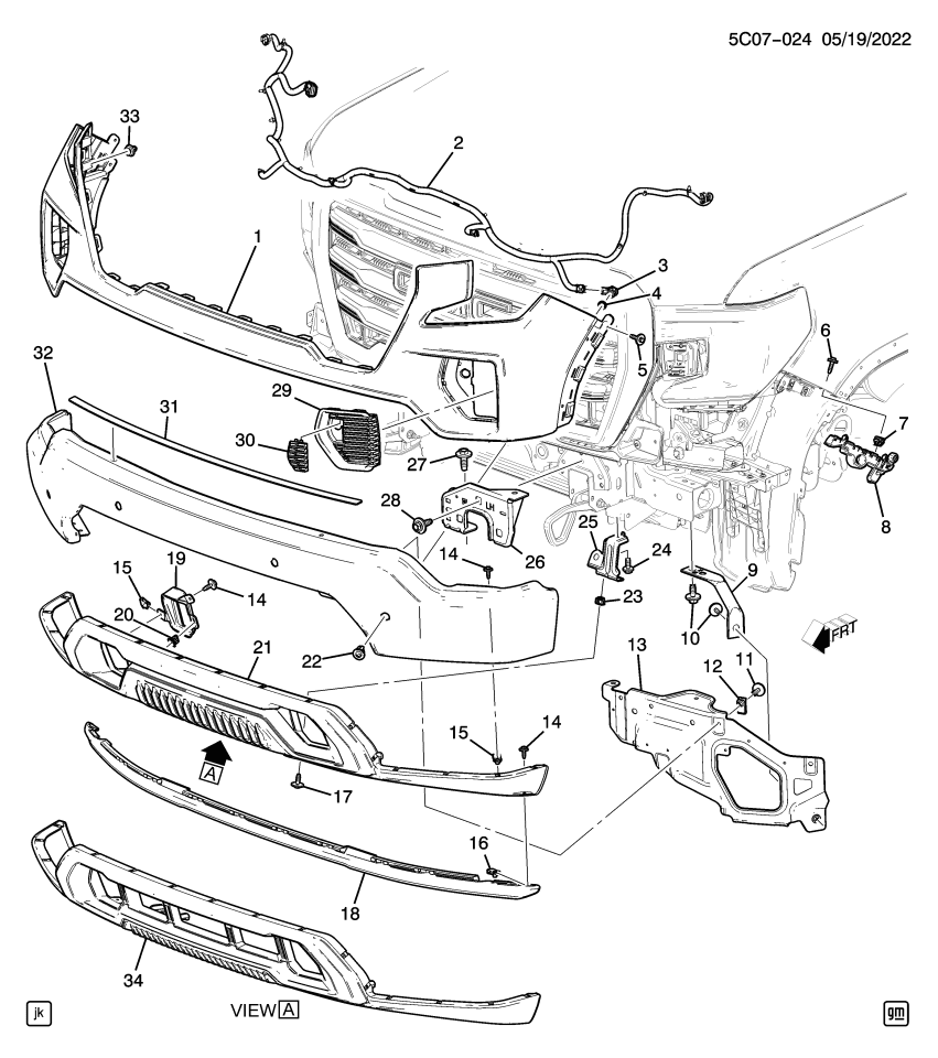 GM 84225818 COVER-FRT BPR FASCIA TOW EYE ACC HOLE