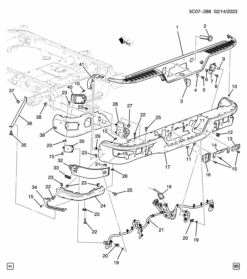 GM 85620384 MOLDING-RR BPR FASCIA