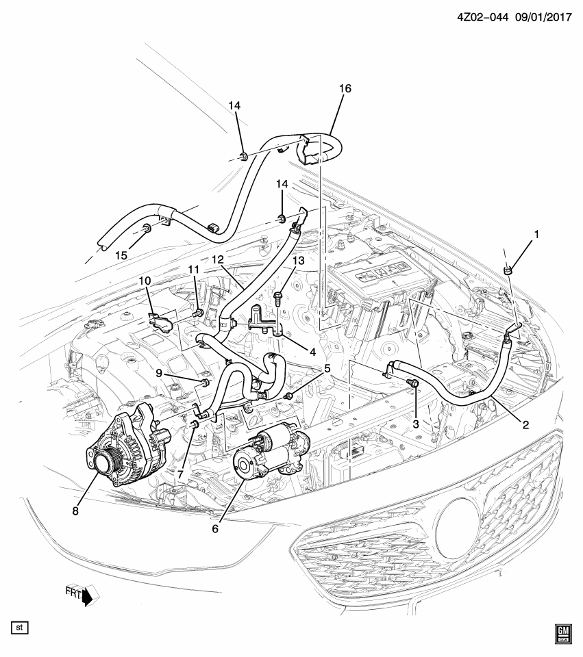 GM 39087245 BRACKET-GEN & STRTR CBL