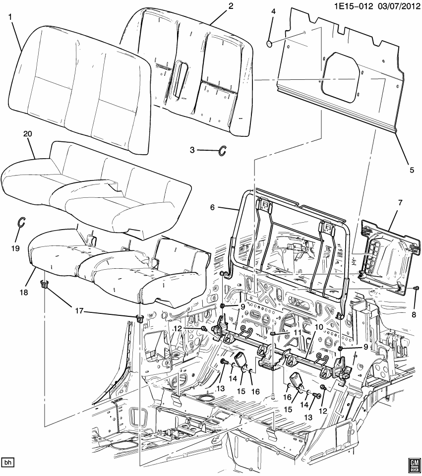 GM 22775668 Insulator-Rear Window Trim Finish Panel