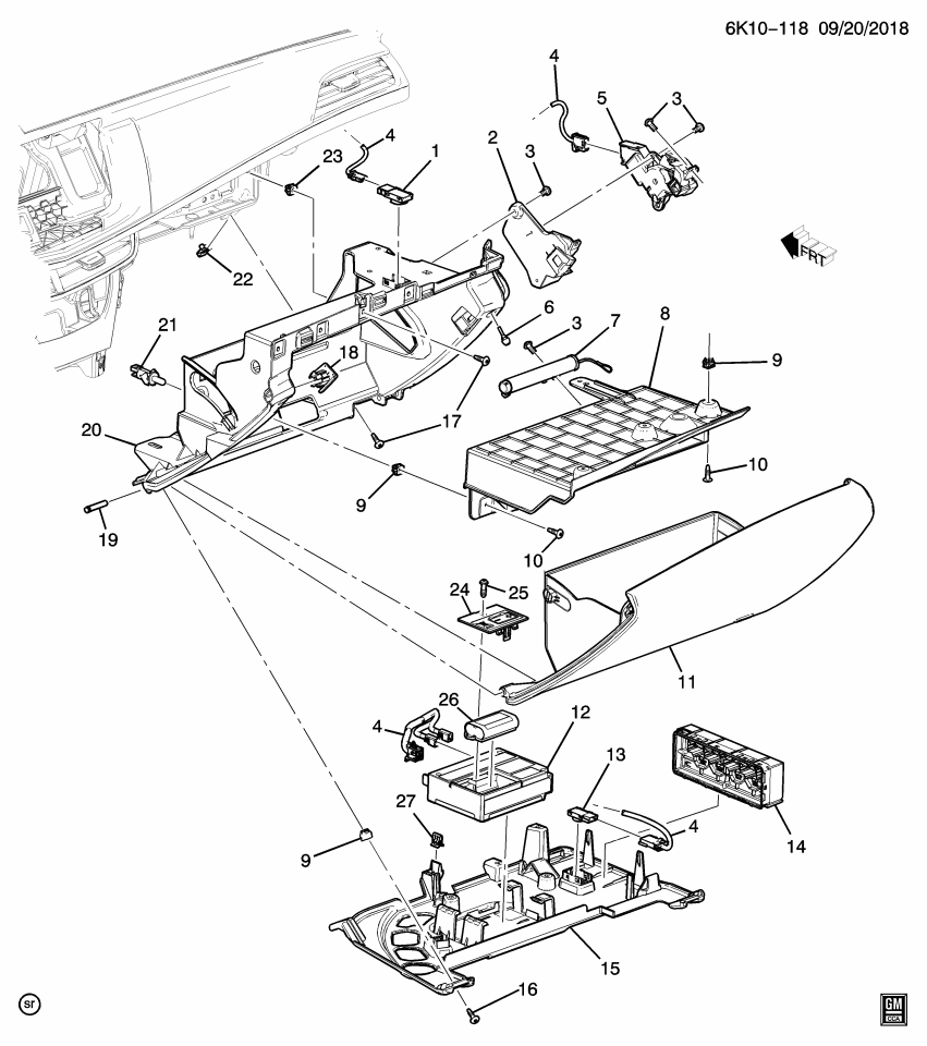 GM 84347003 INSULATOR ASM-I/P LWR T/PNL