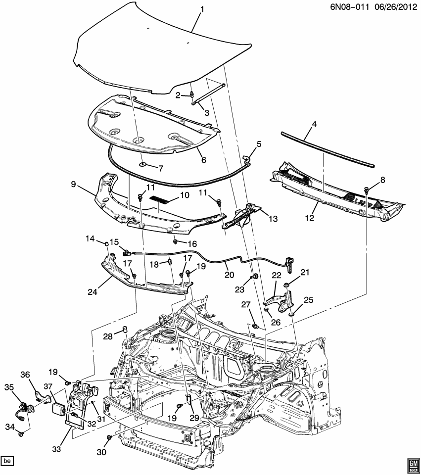 GM 22753406 Shield-Hood Primary Latch