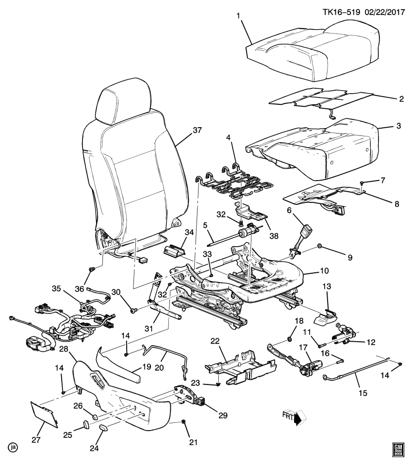GM 84034489 Bracket-Front Seat Wiring Harness Connect
