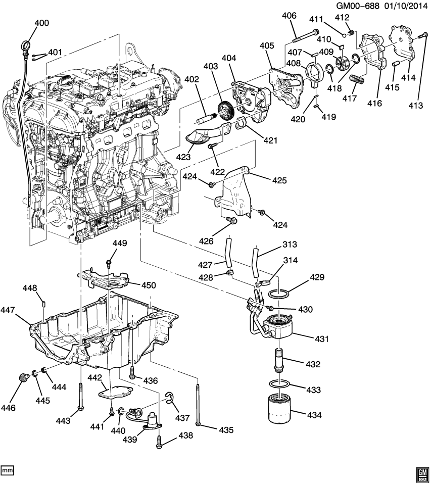GM 25203088 SHAFT ASM-BALR W/ O/PUMP