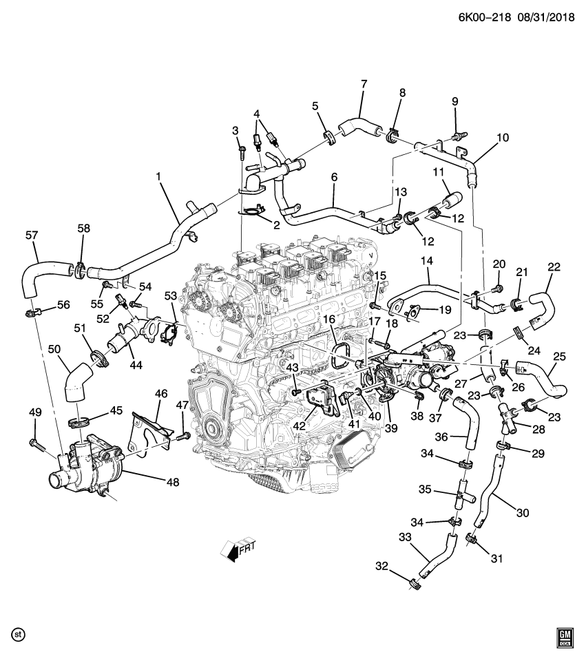 GM 55494525 Engine Coolant Outlet Hose