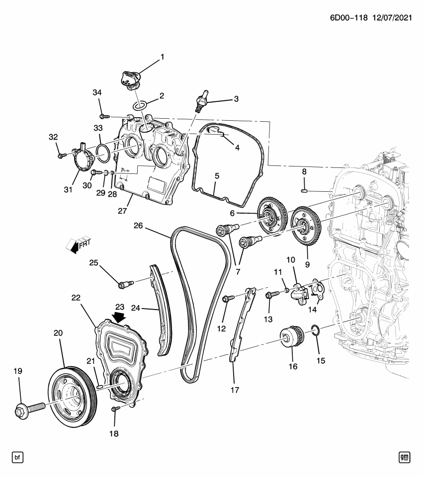 GM 12678978 GASKET-TMG CHAIN TENSR