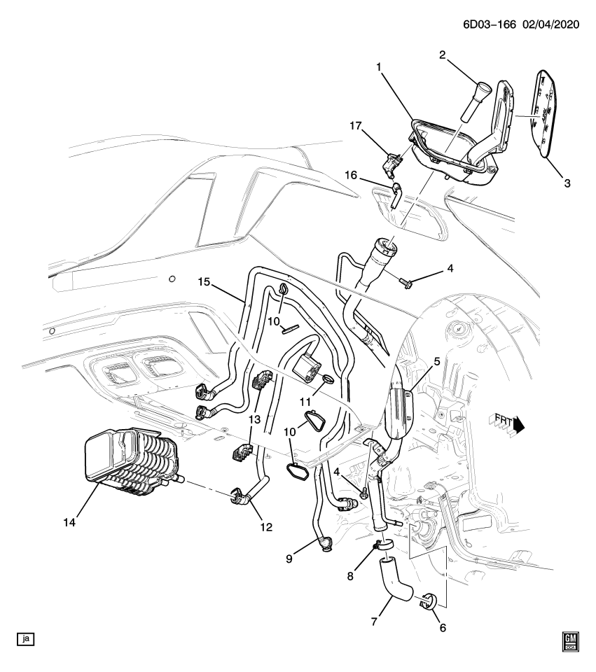 GM 22836982 Bracket-Fuel Tank Filler & Vent Hose