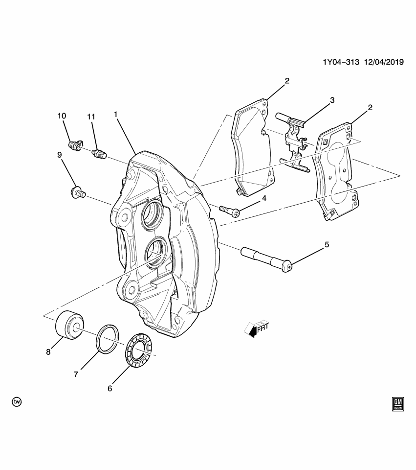 GM 84956436 Caliper