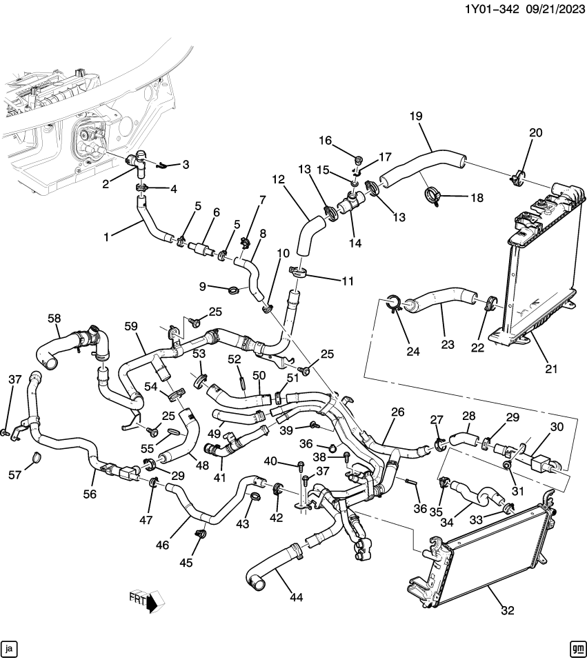 GM 86506693 PIPE-RAD INL
