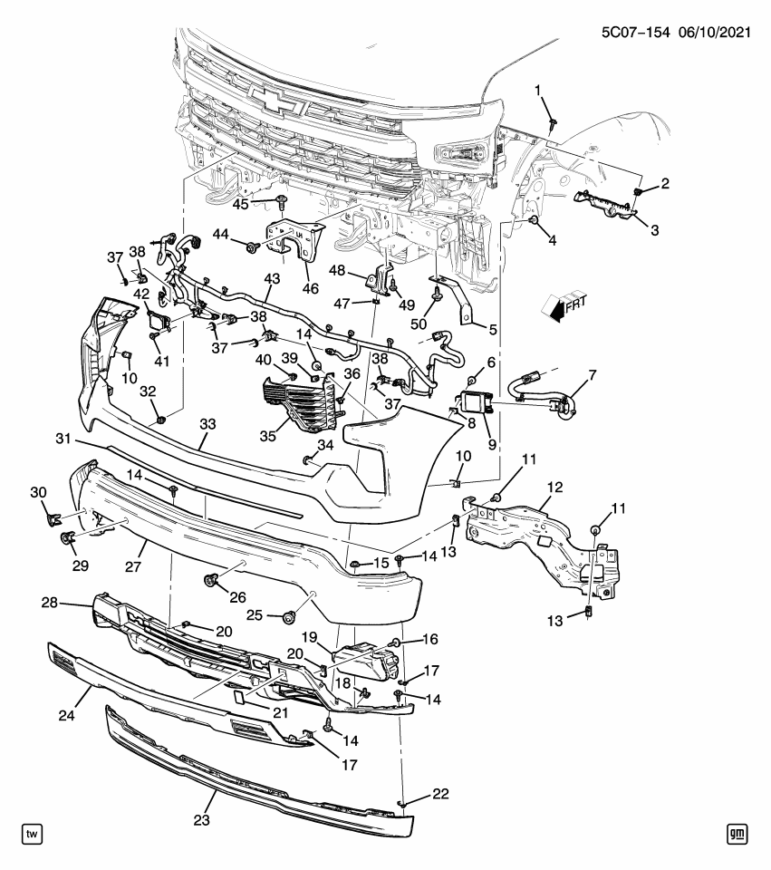 GM 86792517 HARNESS ASM-FRT OBJECT ALARM SEN WRG