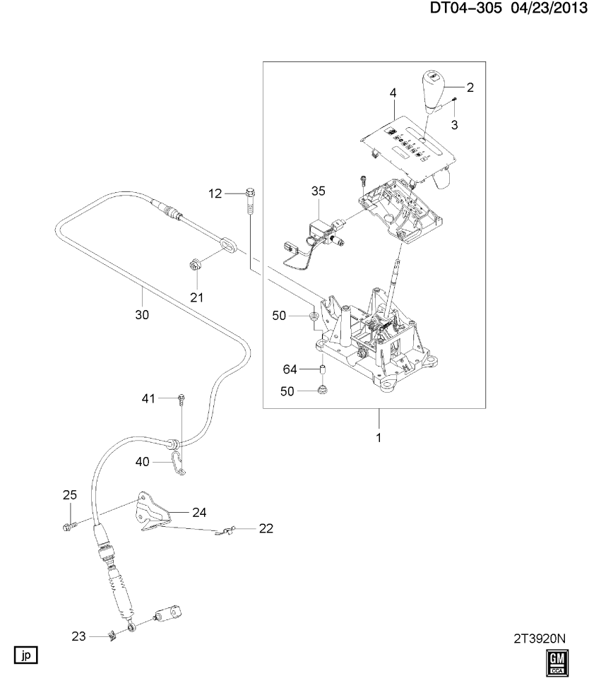 GM 42555400 Gear Shift Assembly