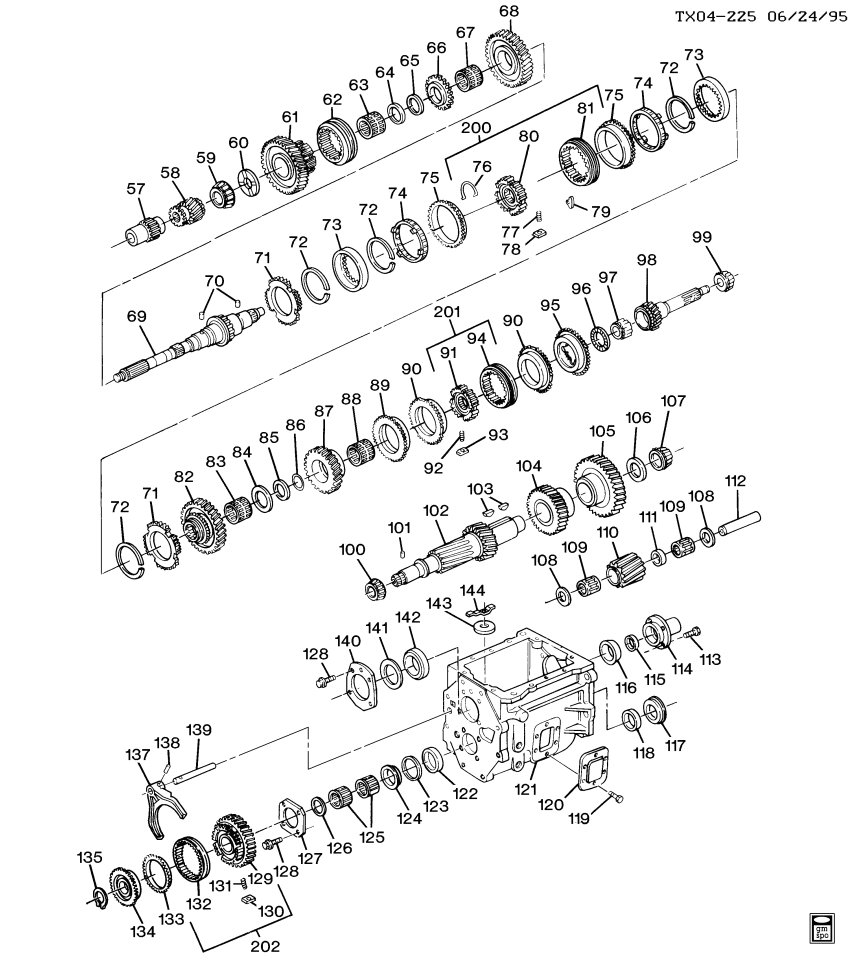 GM 12548476 SHAFT, Transmission Reverse Idler