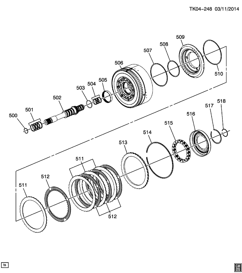 GM 24278126 Bearing Asm-1-3-5-6-7 Clutch