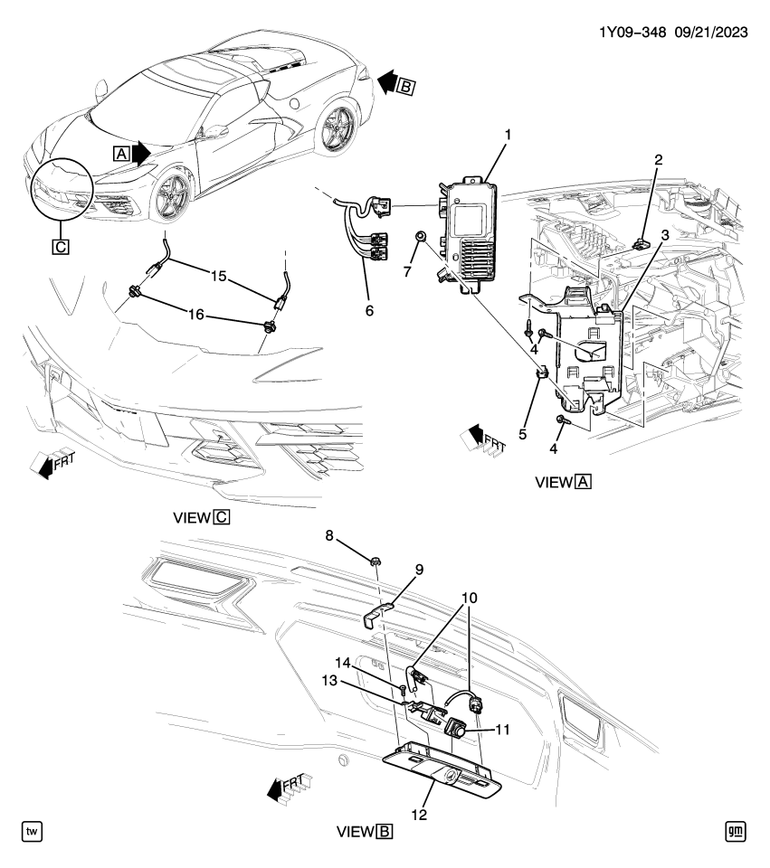 GM 19433432 CAMERA ASM, FV DRVR INFO *INSTALL 1.00