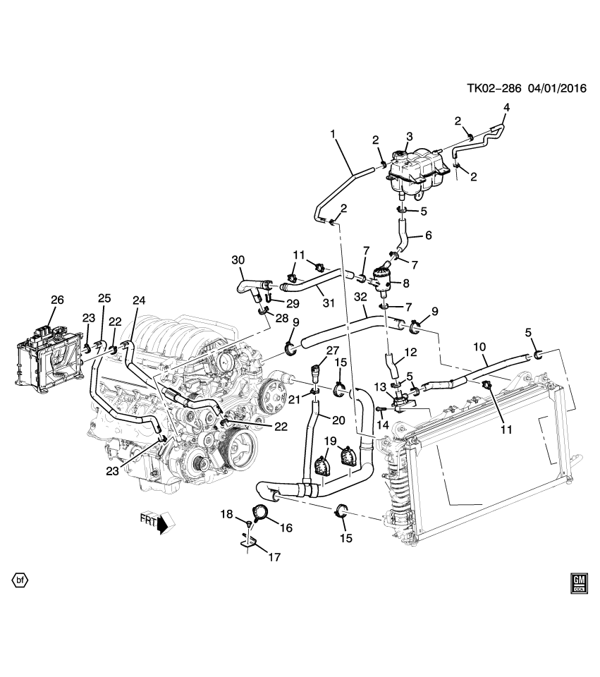 GM 11548840 Clip, Radiator Outlet Hose