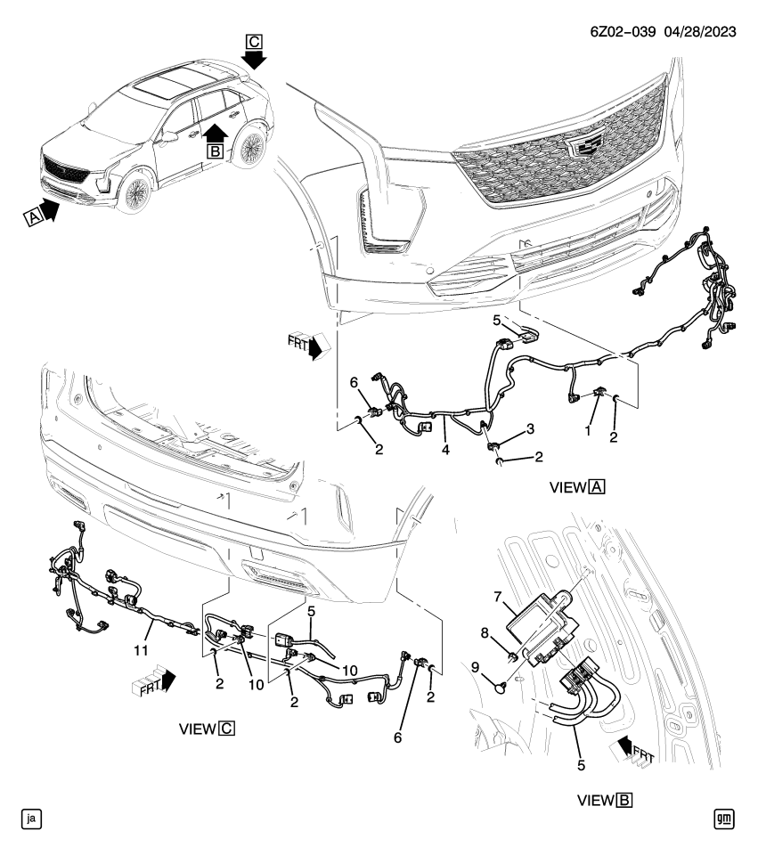GM 42849910 HARNESS ASM-FRT OBJECT ALARM SEN WRG