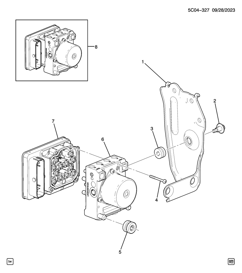 GM 86507061 VALVE ASM-BRK PRESS MOD