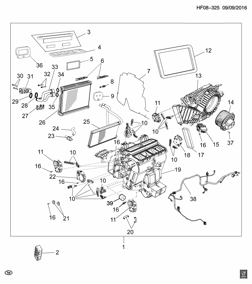GM 92273543 Seal Set-Heater