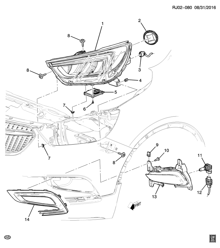 GM 42505953 Bolt/Screw-Headlamp