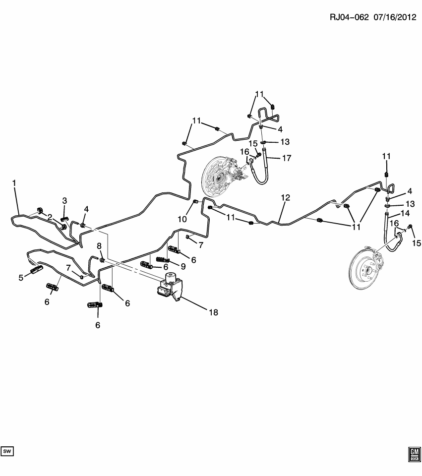 GM 42729751 CLIP-FUEL FEED & EVAP EMIS & RTN PIPE